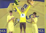 Rinaldo Nocentini in Gelb nach der siebten Etappe der Tour de France 2009